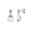 Ohrstecker mit 2 Blautopase