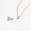 Set Collier & Ohrstecker Silber 925 vergoldet mit Zirkonia