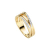 Ring Silber 925 vergoldet mit 16 Zirkonia