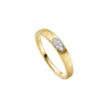 Ring Silber 925 vergoldet mit 6 Zirkonia