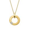 Anhänger mit Kette Silber 925 vergoldet mit 6 Zirkonia