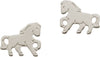 Ohrstecker Silber 925 rhodiniert Pferd