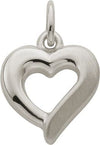 Anhänger silber 925 rhodiniert Herz