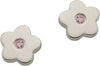 Ohrstecker Silber 925 rhodiniert Blume