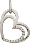 Anhänger Silber 925 rhodiniert Herz