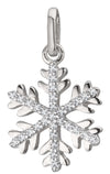 Angänger Silber 925 rhodiniert Schneeflocke