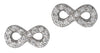 Ohrstecker Silber 925 rhodiniert Infinity