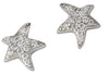 Ohrstecker Silber 925 rhodiniert Seestern