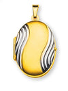 Anhänger Medaillon für Foto Gelbgold 750, gesandelt,