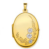 Anhänger Medaillon für Foto Gelbgold 750, oval
