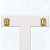 Ohrstecker Silber 925 vergoldet mit Peridot & Zirkonia