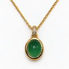 Anhänger & Kette Silber 925 vergoldet mit Onyx grün