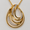Anhänger & Kette Silber 925 vergoldet mit Zirkonia