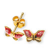 Ohrstecker Schmetterling Gelbgold 750