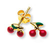 Ohrstecker Kirschen Gelbgold 750