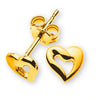 Ohrstecker Herz Gelbgold 750