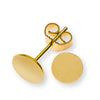 Ohrstecker Gelbgold 750, runde flache polierte Scheibe, 8mm