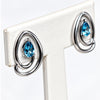 Ohrstecker Silber 925 rhodiniert 2 Topas