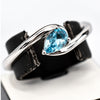 Ring Silber 925 rhodiniert 1 Topas
