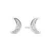 Ohrstecker Silber 925 Mond mit Zirkonia