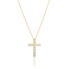 Anhänger & Kette Silber 925 vergoldet Kreuz mit Zirkonia