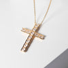 Anhänger & Kette Silber 925 vergoldet Kreuz mit Zirkonia
