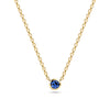 Collier Silber 925 vergoldet mit blauem Zirkonia