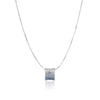 Collier Silber 925 mit Zirkonia Blau/Weiss