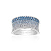 Ring Silber 925 mit Zirkonia Weiss/Blau