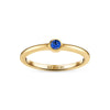 Ring Silber 925 vergoldet mit Blauem Zirkonia