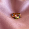 Ring Silber 925 vergoldet mit 10 bunten Zirkonia
