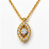 Anhänger & Kette Silber 925 vergoldet mit 17 Zirkonia