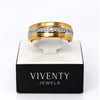 Ring Silber 925 vergoldet mit 22 Zirkonia
