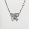 Anhänger mit Kette Silber 925 mit 42 Zirkonia Schmetterling
