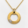 Anhänger mit Kette Silber 925 vergoldet mit 6 Zirkonia
