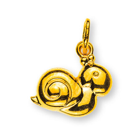 Anhänger Schnecke poliert Gelbgold 750