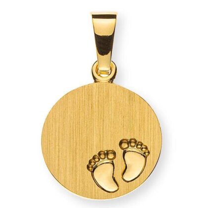 Anhänger Medaillon für Foto Gelbgold 750, oval 26x19mm