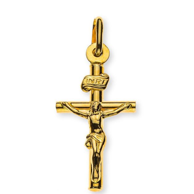 Kreuz Gelbgold 750 mit Christus H: 21mm B: 13mm