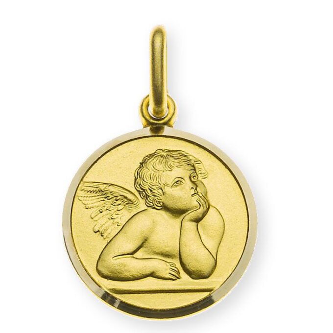 Medaille Engel Gelbgold 750 14mm