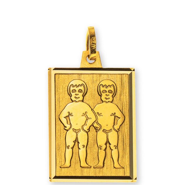 Anhänger Sternzeichen Zwillinge Gelbgold 750