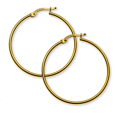 Kreolen Gelbgold 750 Runddraht D: 33mm B: 1.5mm