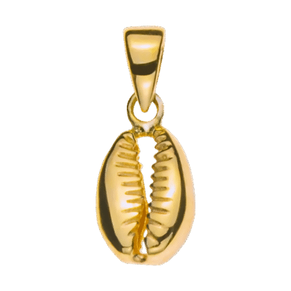 Anhänger Kauri-Muschel 10x6mm Gelbgold 750, poliert