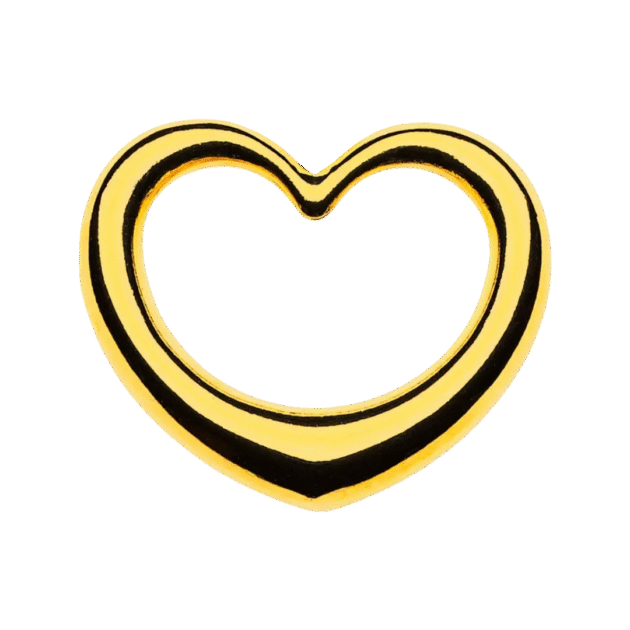 Anhänger swinging heart Gelbgold 750 22 x20mm