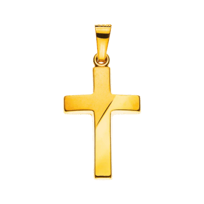 Kreuz Gelbgold 750 H: 18 mm B: 12 mm gesandelt-poliert