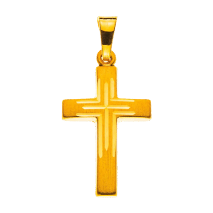 Kreuz Gelbgold 750 H: 18 mm B: 12 mm, Fantasie