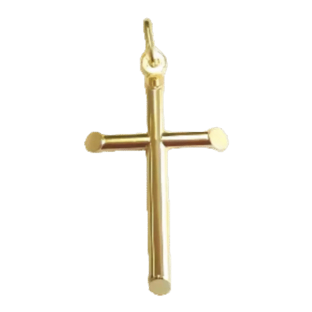 Kreuz Gelbgold 750 Runddraht H: 26mm B: 17mm