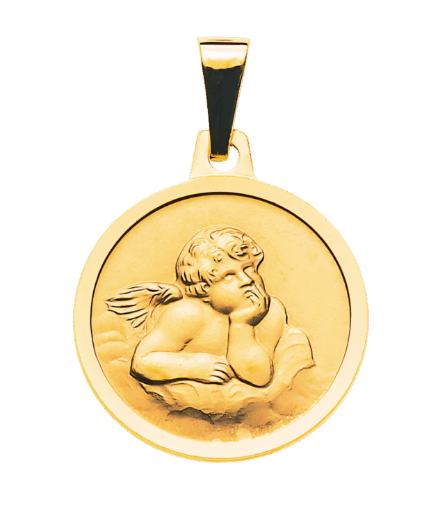 Medaille Engel Gelbgold 750 8mm