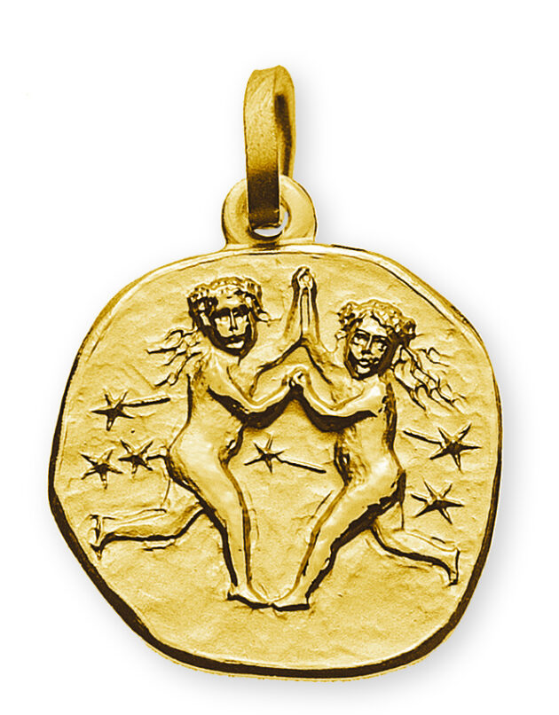 Anhänger Sternzeichen Zwillinge Gelbgold 750
