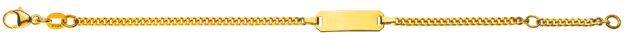 Bébé Bracelet Panzer geschliffen Gelbgold 750