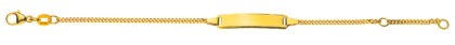 Bébé Bracelet Panzer geschliffen Gelbgold 750